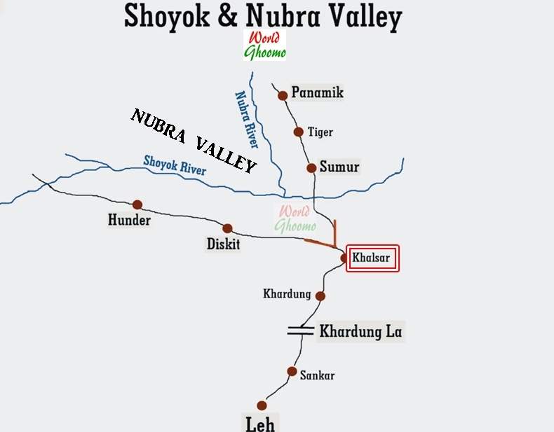 Nubra Valley location map